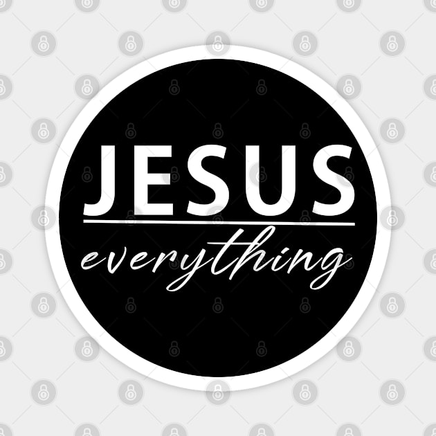 Jesus Over Everything Cool Motivational Christian Magnet by Happy - Design
